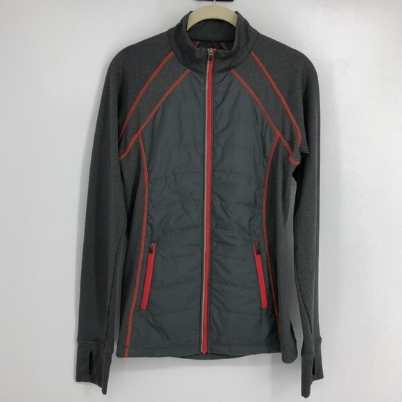REI Co-op Grey w/Orange Stitching Women's Synthetic Insulation Jacket size XS - Picture 2 of 16